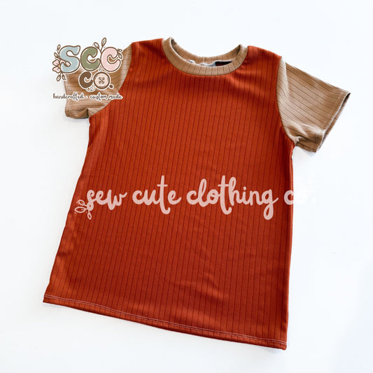 5T Basic Tee Color blocked