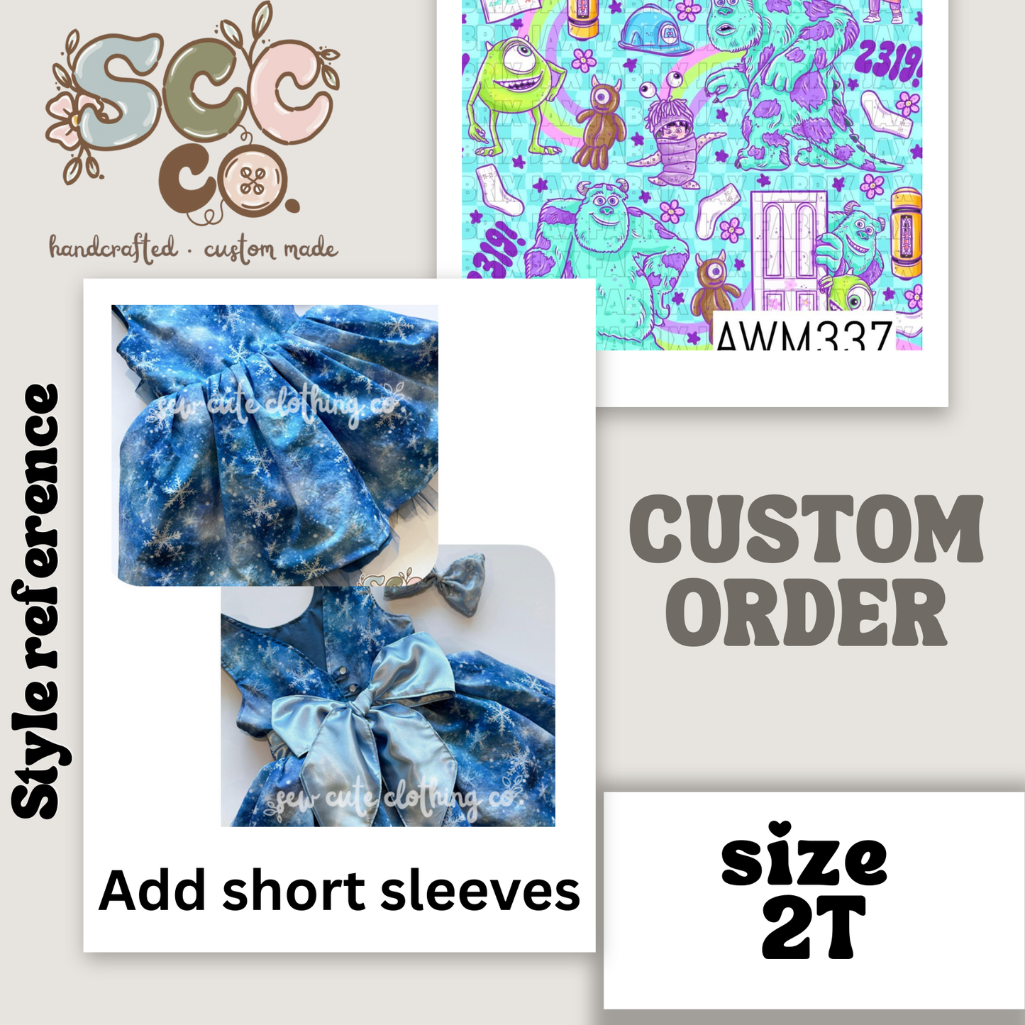 2T custom dress