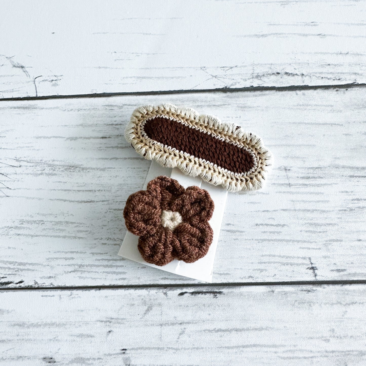 Knit Hair clips (set of 2)