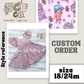 18/24m Twirl dress open gathered sleeve and mesh over skirt