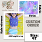 4T Custom Bathing suit set