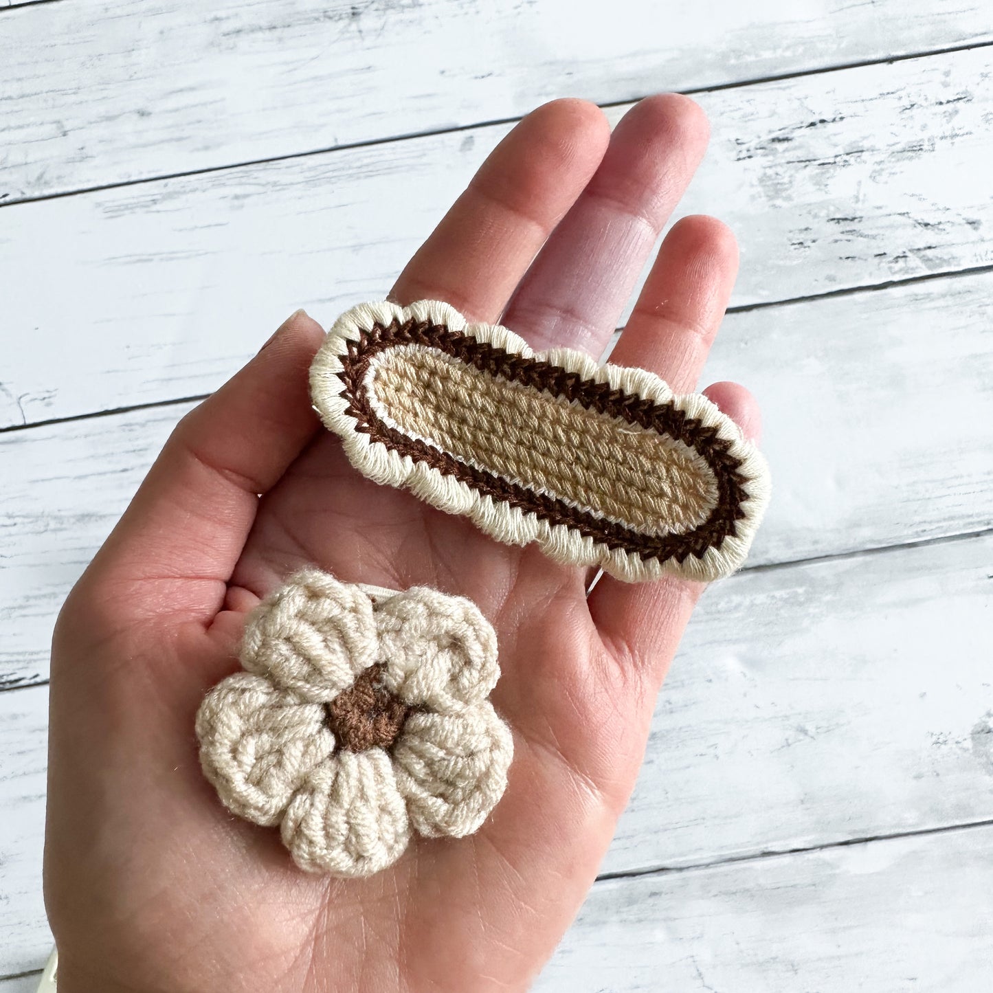 Knit Hair clips (set of 2)